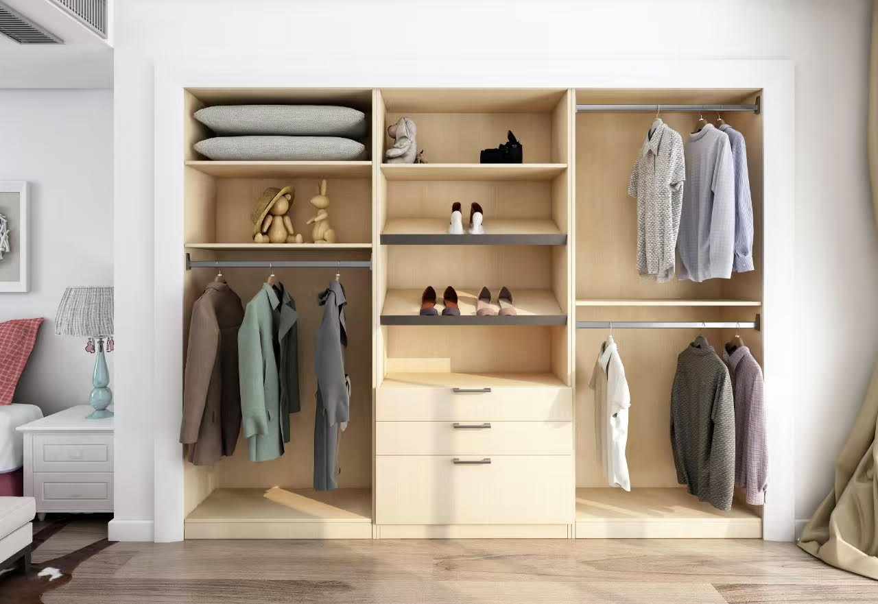 Modern Open-Concept Wardrobe